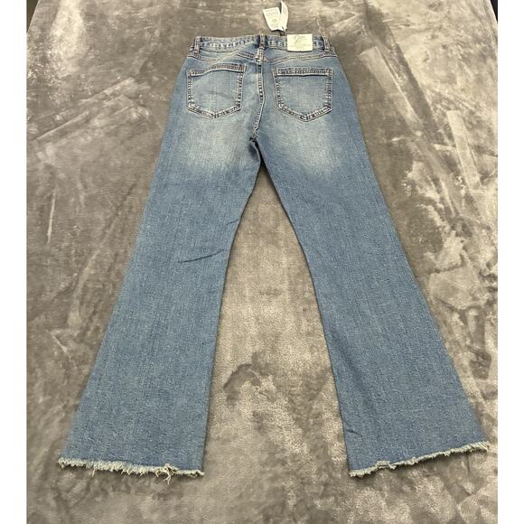 Miss Selfridge Denim Jeans Women 28x32 Blue Cropped Kickflare Boot Cowboy Pants - Picture 5 of 14